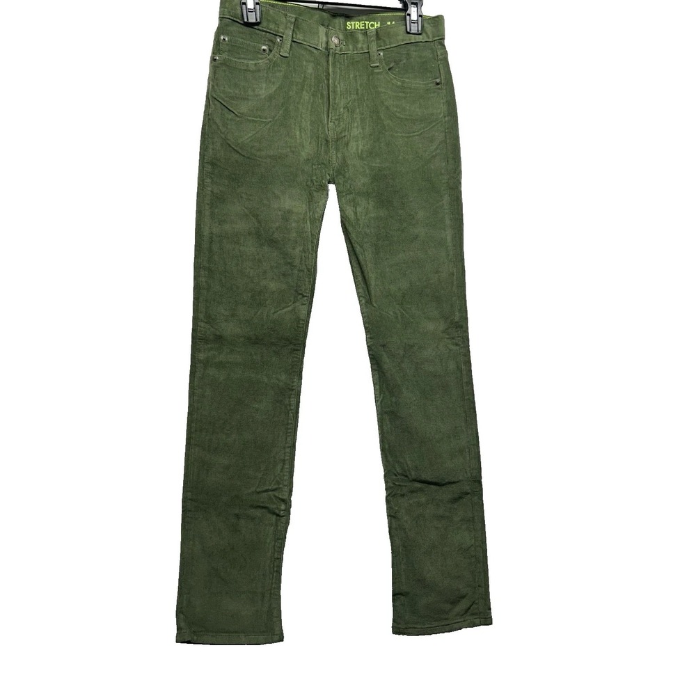 J.Crew Crew Cuts Girl's Stretch 14 Light Green Cotton Blend Corduroy Pants (JC)